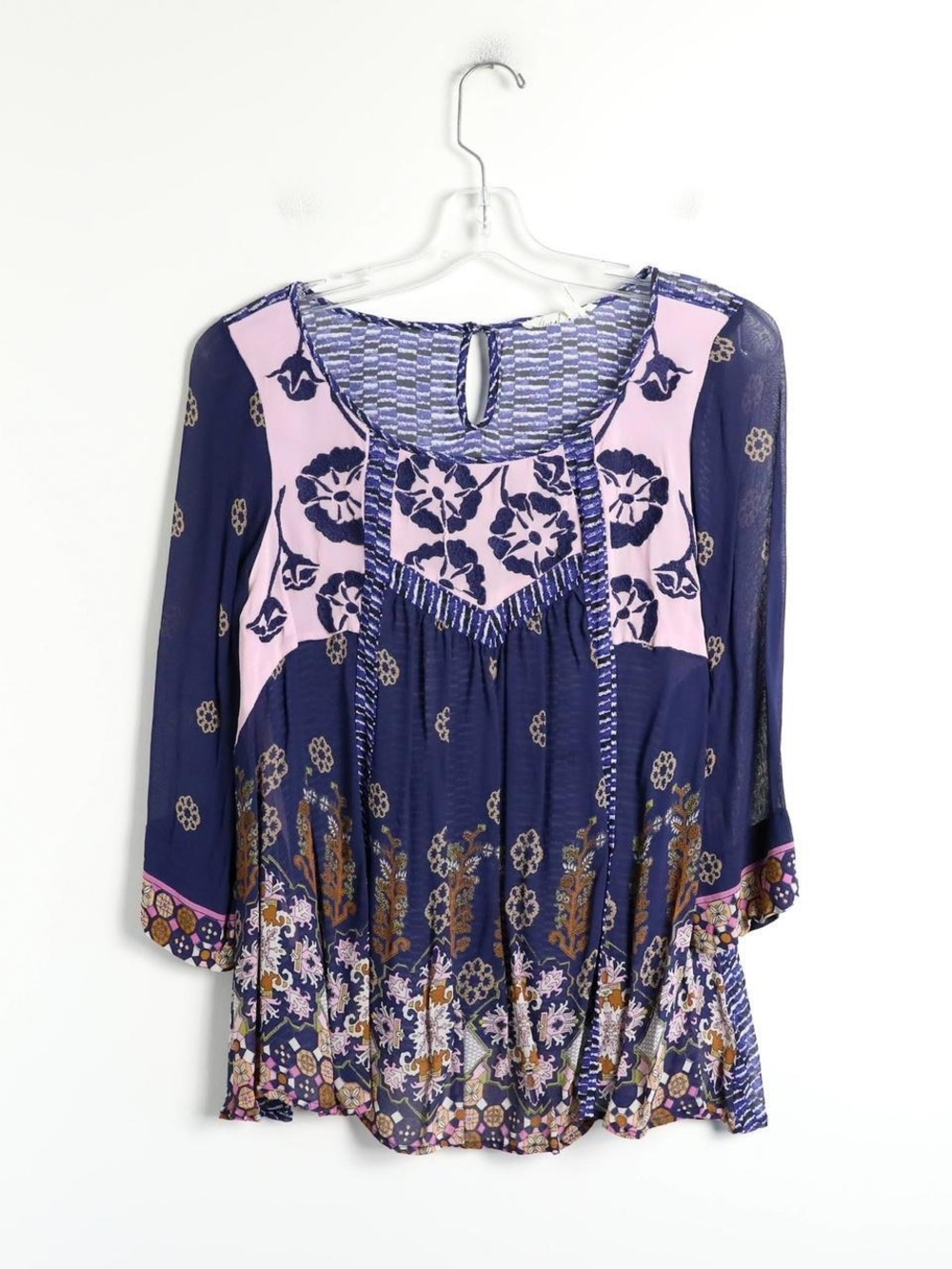 Anthropologie Floreat Rhiannon Sheer Top Blouse